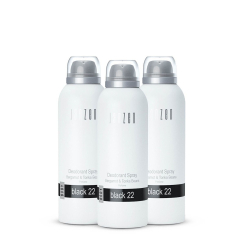 Janzen Deodorant Spray Black 22 3-pack