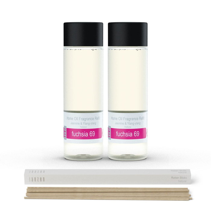 Janzen Home Fragrance Refill Fuchsia 69 2-pack Incl. Gratis Sticks - 2x200ml
