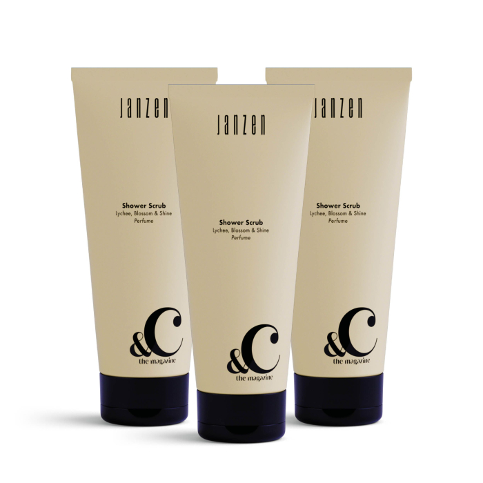 Janzen Shower Scrub &C Lychee Blossom & Shine 3-pack - 3x200ml