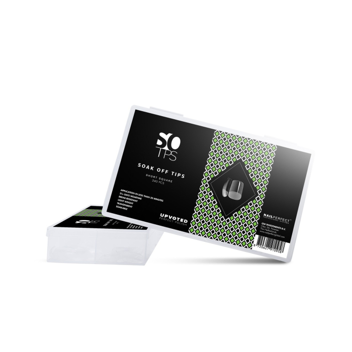 NailPerfect UPVOTED Soak Off Tips Short Square - 240 pezzi