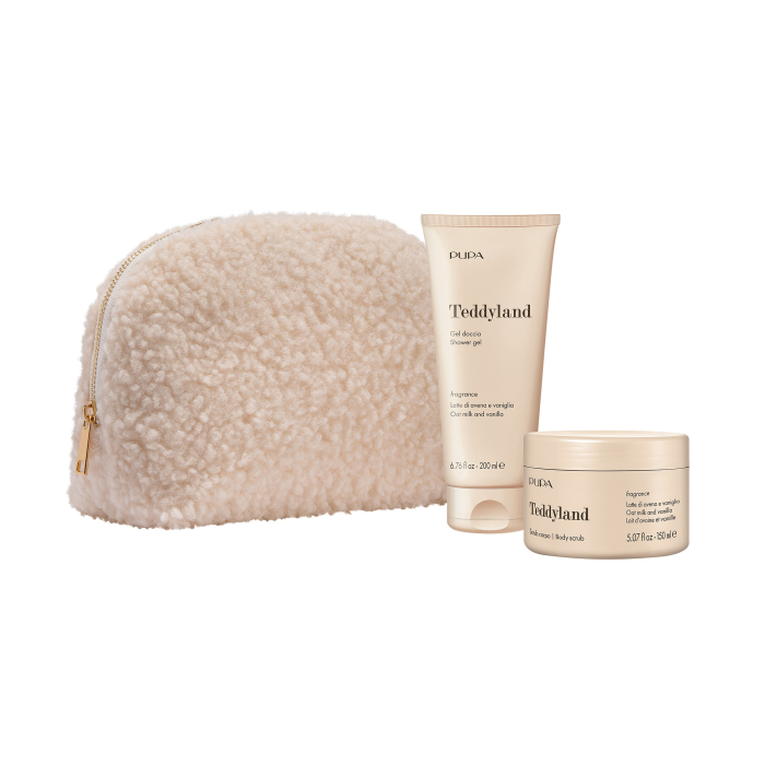 Pupa Teddyland showergel + body scrub 002 Oat milk and Vanilla - 200 + 150ml